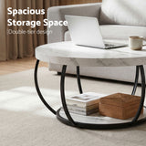Tarrawarra Round Coffee Table, White and Black