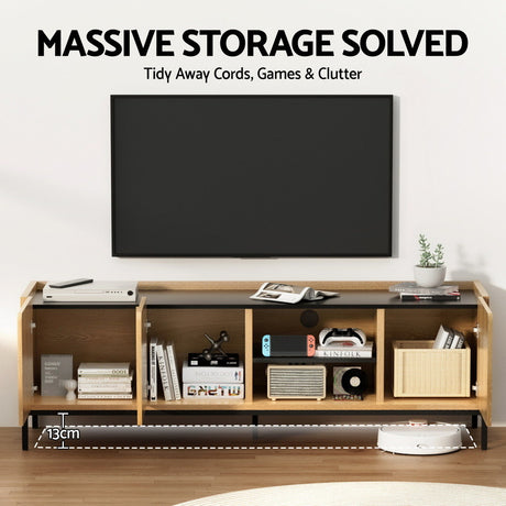 Artiss 160cm Pine TV Unit Entertainment Cabinet with Shelf — Allure Home Collections