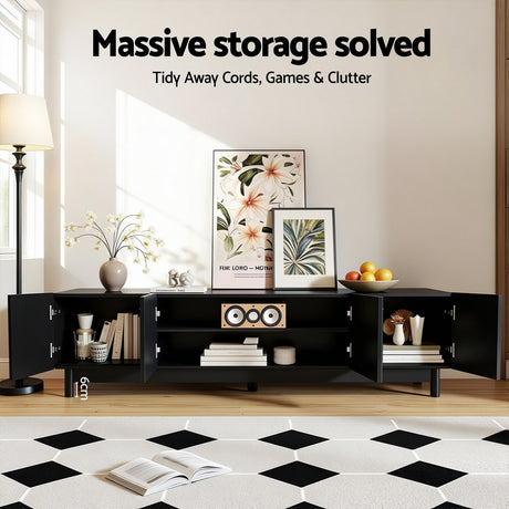 George Town 180cm Entertainment Unit, Black