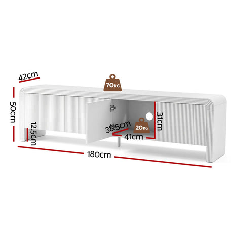 Scottsdale 180cm Entertainment Unit, White