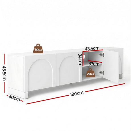 Scamander 180cm Entertainment Unit, White