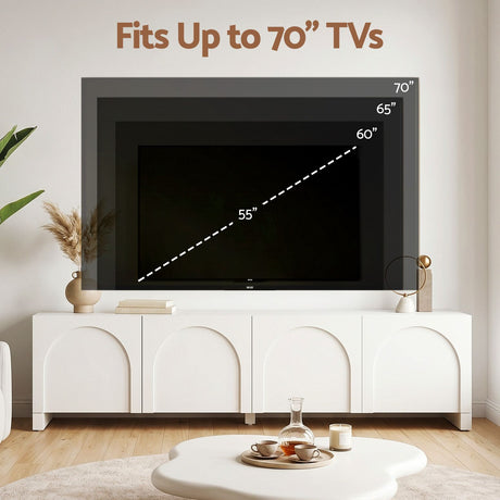 Scamander 180cm Entertainment Unit, White