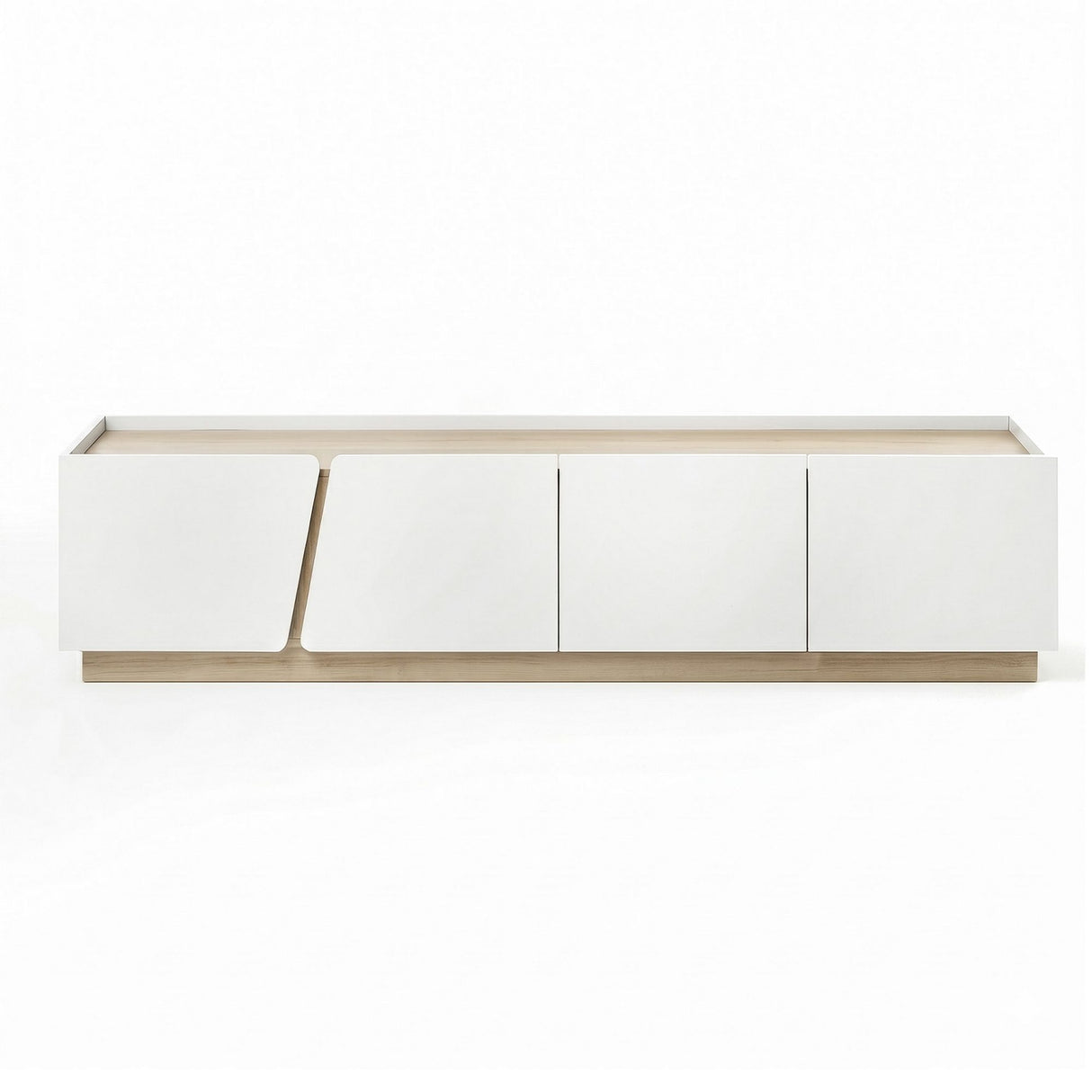 Hobart 180cm TV Unit, White & Pine