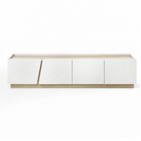 Hobart 180cm TV Unit, White & Pine