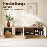 Artiss 180cm TV Unit Storage Cabinet Living Room White & Pine