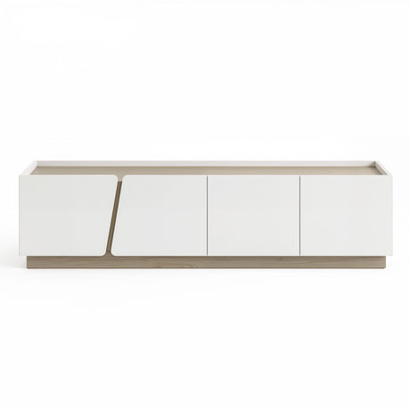 St Marys 180cm Entertainment Unit, White and Oak