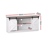 Artiss Buffet Sideboard Storage Cabinet Kitchen Cupboard Sliding Doors White