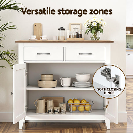 Cobdogla 2 Drawer Buffet Sideboard, White