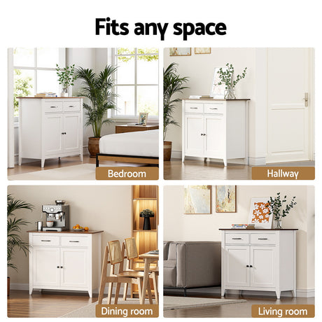 Cobdogla 2 Drawer Buffet Sideboard, White