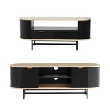 Beaconsfield 140cm TV Unit and Coffee Table Set, Black and Pine