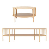 Beaconsfield 148cm TV Unit and Coffee Table Set, Pine