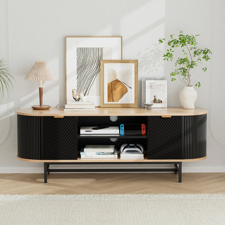 Artiss Black and Pine TV Unit Storage Cabinet — Allure Home Collections