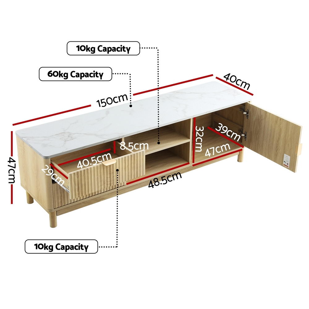 Strahan 150cm Entertainment Unit, Pine