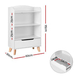 Keezi 3-Tier Kids Bookshelf with Drawer — Toy and Book Organiser — Allure Home Collections