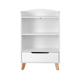 Kids Bookshelf with Storage Drawer, 3 Tier White