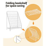 Kids Foldable Bookshelf, 6 Tier White