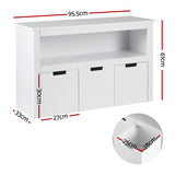 Keezi Kids Bookshelf with 3 Removable Drawers — Children's Toy and Book Organiser — Allure Home Collections