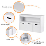 Keezi Kids Bookshelf with 3 Removable Drawers — Children's Toy and Book Organiser — Allure Home Collections