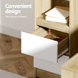 Artiss L-Shaped 136cm Computer Desk with Drawers Oak — Allure Home Collections
