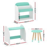 Keezi 2-in-1 Kids Bookshelf with Reading Desk and Chair Set — Allure Home Collections