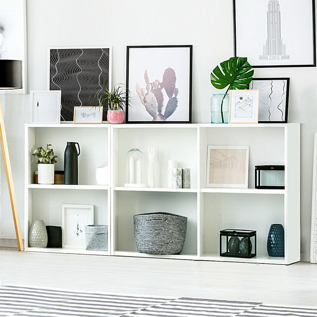 Artiss VENA White Bookshelf Set of 3
