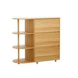 Artiss 3-Drawer Storage Cabinet with 3 Open Shelves in Pine — Allure Home Collections