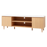 Artiss 180cm Pine and White TV Cabinet with Open Shelves — Allure Home Collections