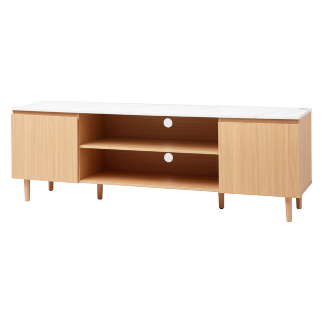 Artiss 180cm Pine and White TV Cabinet with Open Shelves — Allure Home Collections