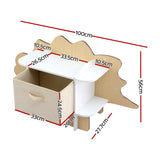 Rotoroa Dinosaur Kids Bookshelf, 2 Tier, Wooden