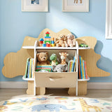 Rotoroa Dinosaur Kids Bookshelf, 2 Tier, Wooden