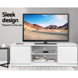 Artiss Anita 120cm White TV Cabinet with Slide-Out Drawers and Open Shelves — Allure Home Collections