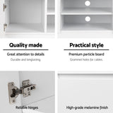 Artiss Anita 120cm White TV Cabinet with Slide-Out Drawers and Open Shelves — Allure Home Collections