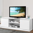 Artiss Anita 120cm White TV Cabinet with Slide-Out Drawers and Open Shelves — Allure Home Collections
