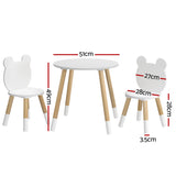 Lochnagar Kids Table and 2 Chairs 3pcs, Animal Design