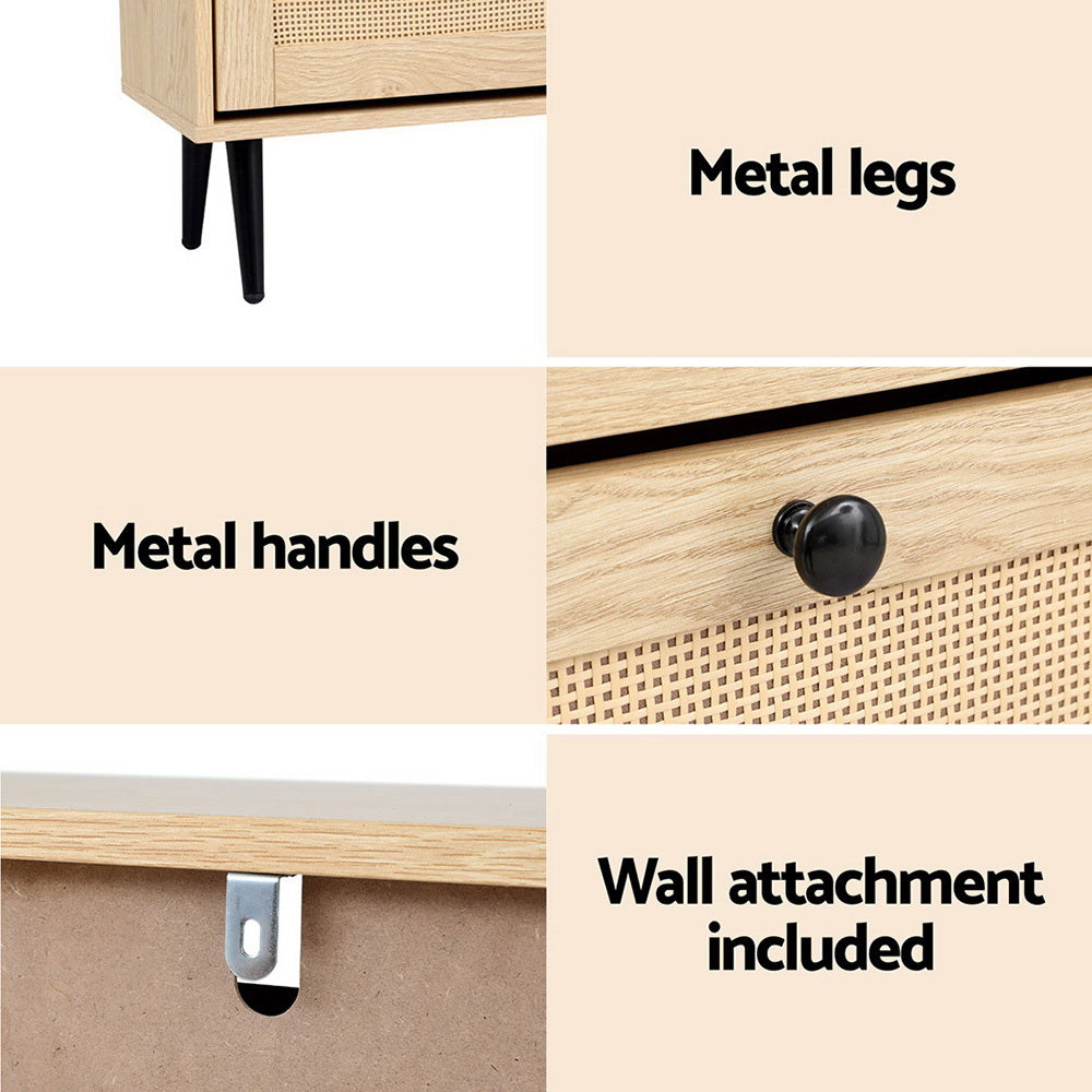 Artiss Pine Shoe Rack Cabinet with 3 Flip-Out Drawers and Fluted Glass Door — Allure Home Collections