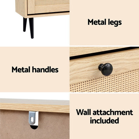 Artiss Pine Shoe Rack Cabinet with 3 Flip-Out Drawers and Fluted Glass Door — Allure Home Collections