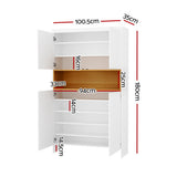 Artiss 9-Tier White Shoe Rack Storage Cabinet — Allure Home Collections