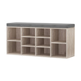 Artiss BOA Pine Shoe Rack Cabinet Bench — Fabric Seat, 2-in-1 Design — Allure Home Collections