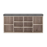 Artiss BOA Pine Shoe Rack Cabinet Bench — Fabric Seat, 2-in-1 Design — Allure Home Collections