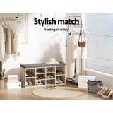 Artiss BOA Pine Shoe Rack Cabinet Bench — Fabric Seat, 2-in-1 Design — Allure Home Collections