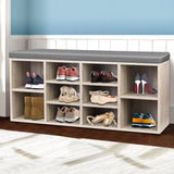 Artiss BOA Pine Shoe Rack Cabinet Bench — Fabric Seat, 2-in-1 Design — Allure Home Collections