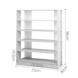 Artiss 6-Tier 30-Pair White Shoe Rack Cabinet — Modern Entryway Storage — Allure Home Collections