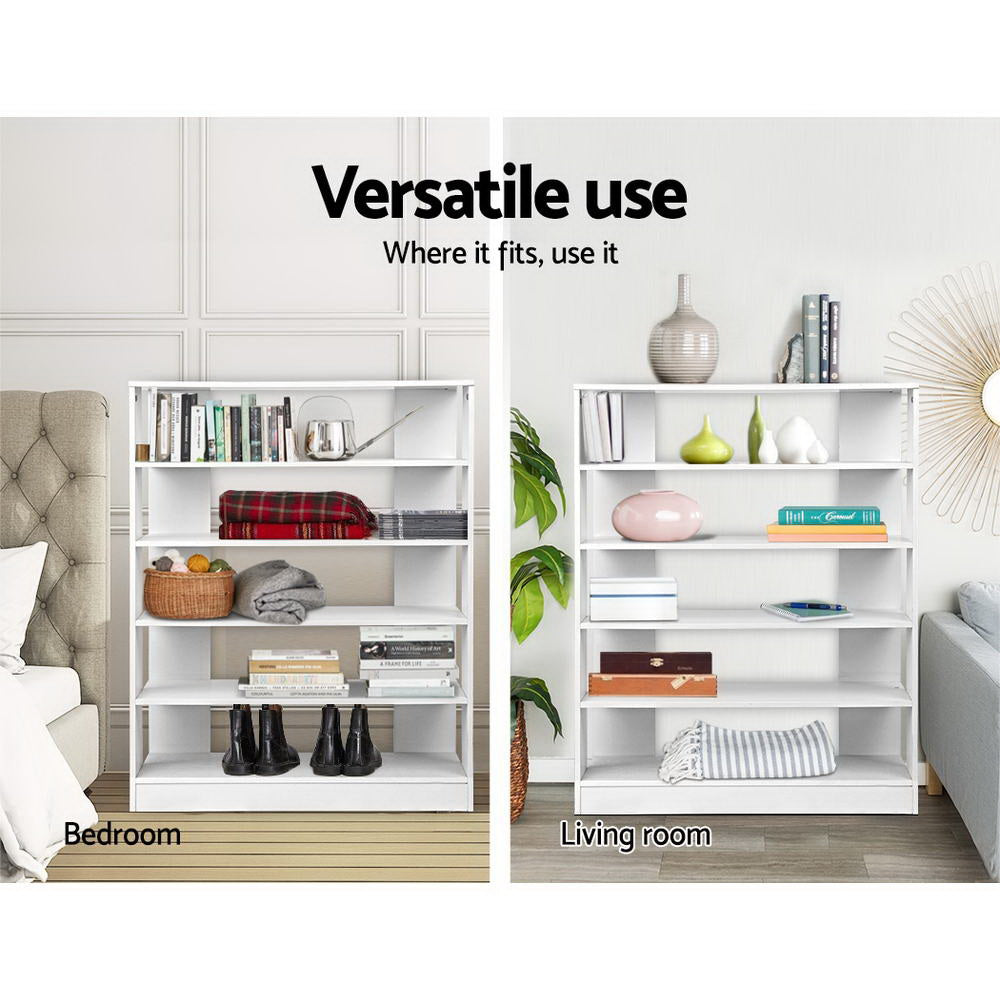 Artiss 6-Tier 30-Pair White Shoe Rack Cabinet — Modern Entryway Storage — Allure Home Collections