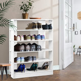 Artiss 6-Tier 30-Pair White Shoe Rack Cabinet — Modern Entryway Storage — Allure Home Collections