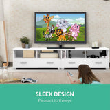 Artiss Eddie 180cm White TV Cabinet — Melamine Finish with Ample Storage — Allure Home Collections