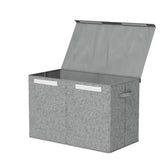 Large Toy Box Chest with Flip Top Lid, Grey