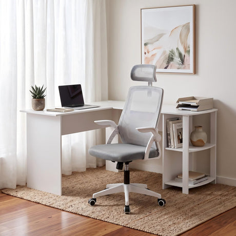 Lyons Office Desk, White 136cm