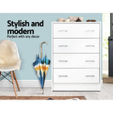 Artiss ANDES 4-Drawer Chest of Drawers in White — Allure Home Collections