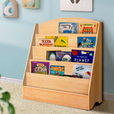 Keezi 5-Tier Kids Bookshelf and Magazine Organiser — Natural — Allure Home Collections