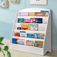 Keezi 5-Tier Kids Bookshelf and Magazine Organiser — White — Allure Home Collections